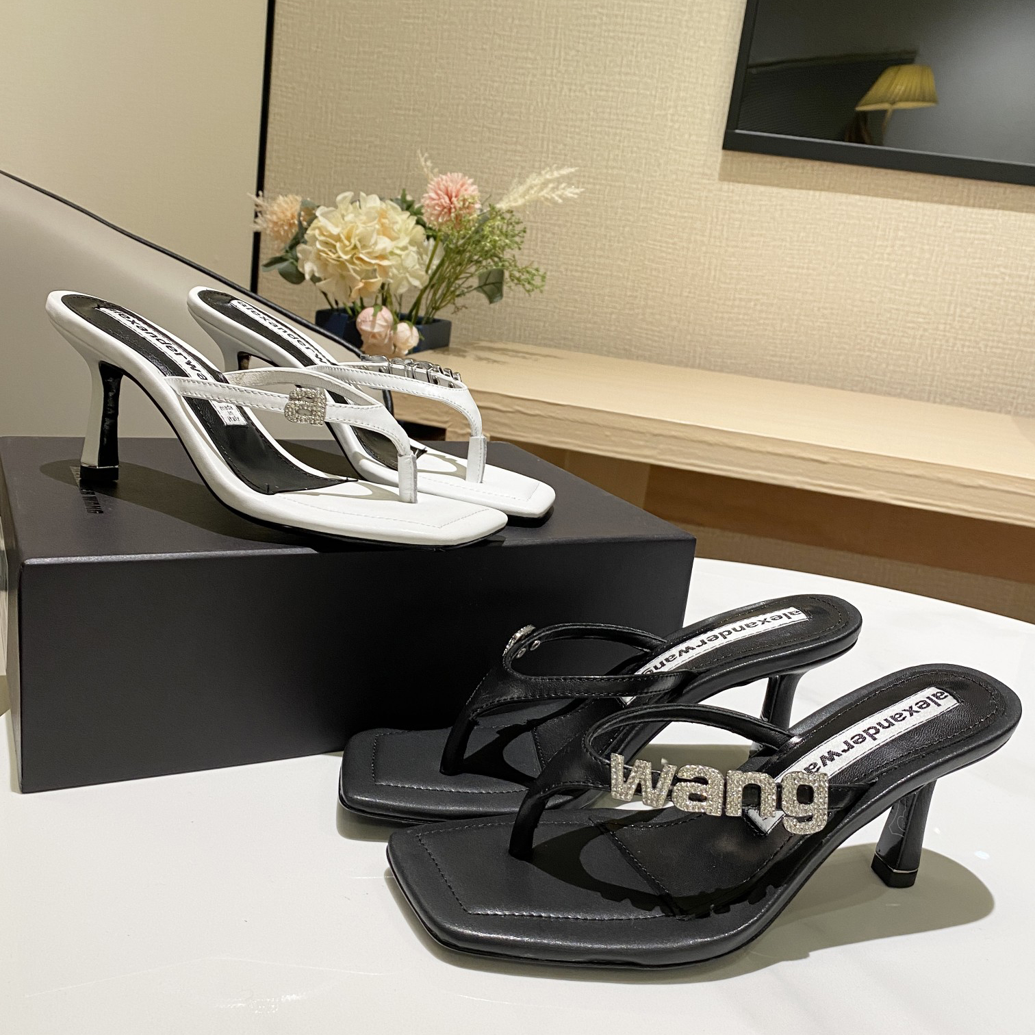 Alexander Wang Clip Toe High-Heeled Sandals - FashionPlug