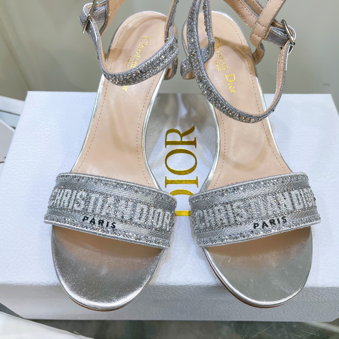 Dior Logo High Heeled Sandals(6.5CM) - FashionPlug