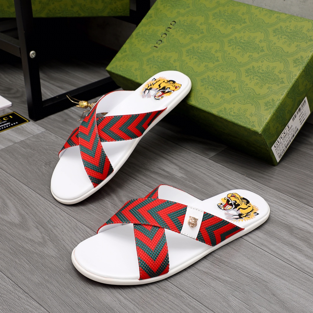 Gucci Web Slide Sandal - FashionPlug