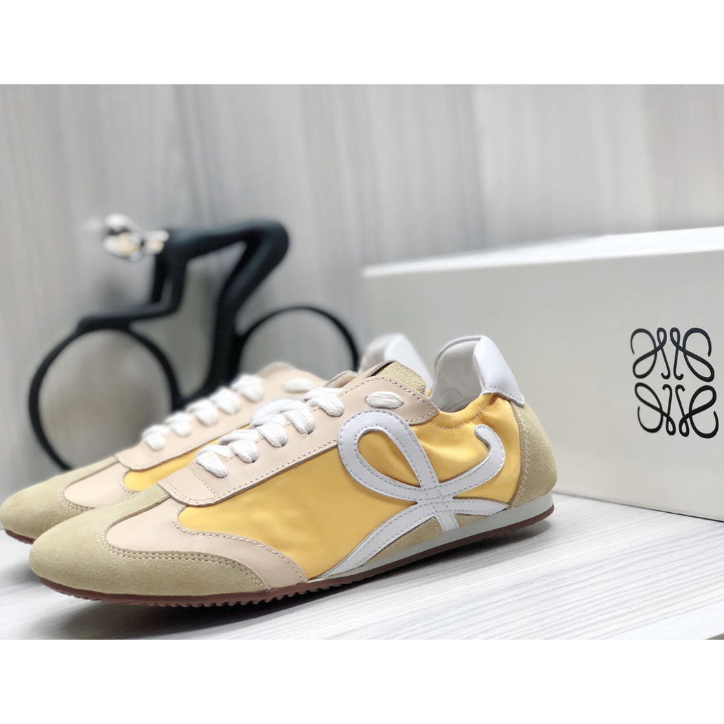 Loewe Ballet Runner In Nylon And Calfskin - FashionPlug