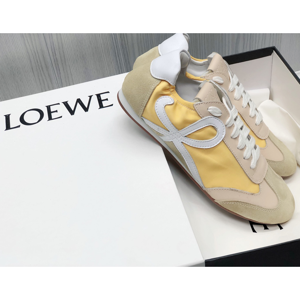 Loewe Ballet Runner In Nylon And Calfskin - FashionPlug