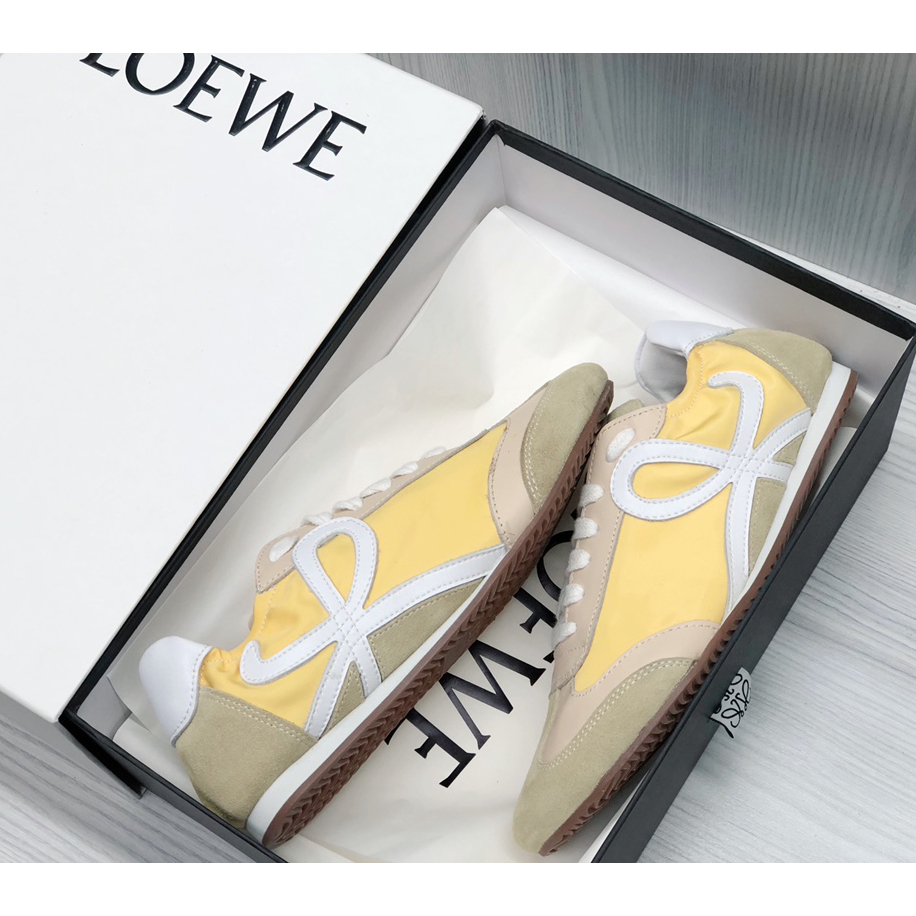 Loewe Ballet Runner In Nylon And Calfskin - FashionPlug