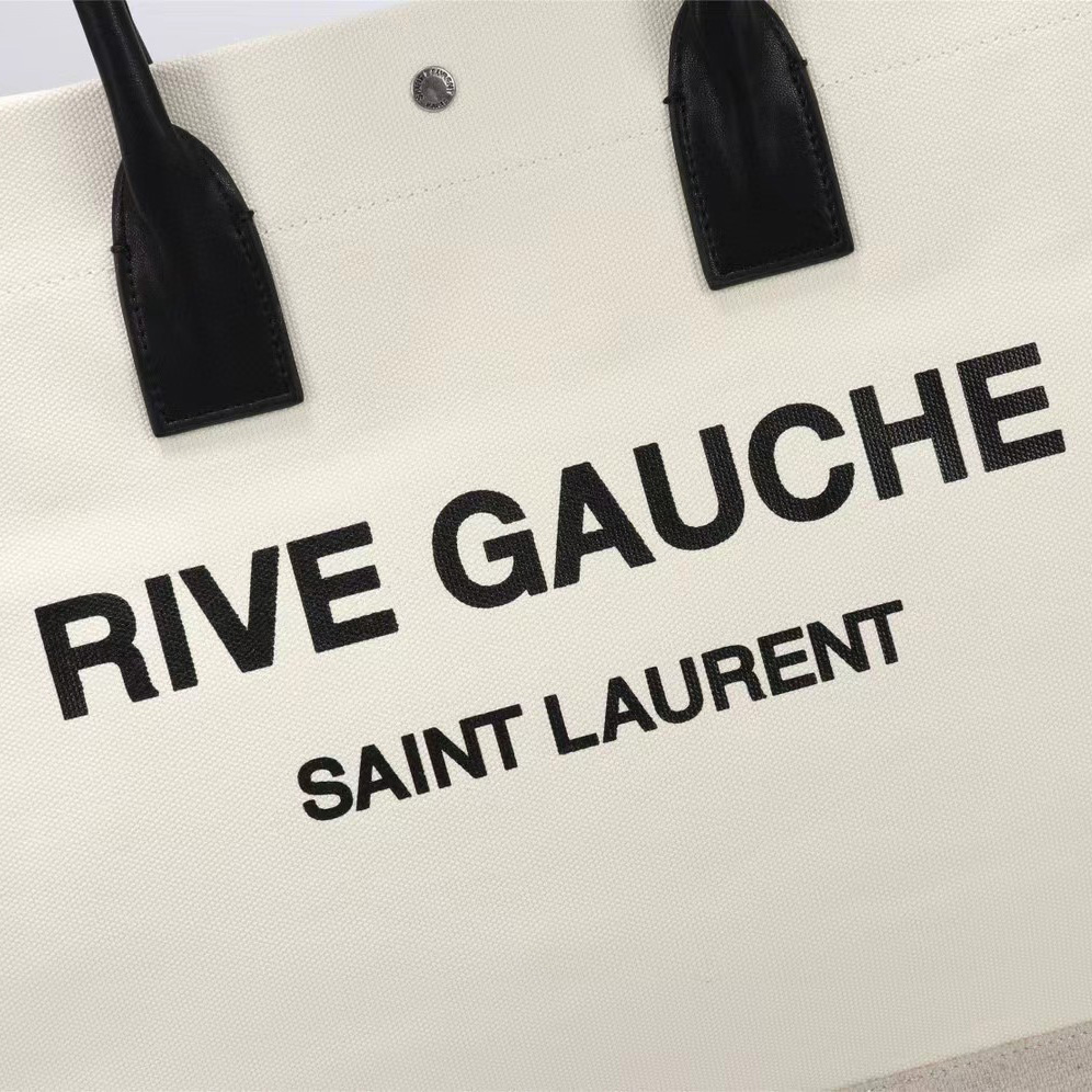 Saint Laurent Rive Gauche Canvas Tote(48-36-16cm) - FashionPlug