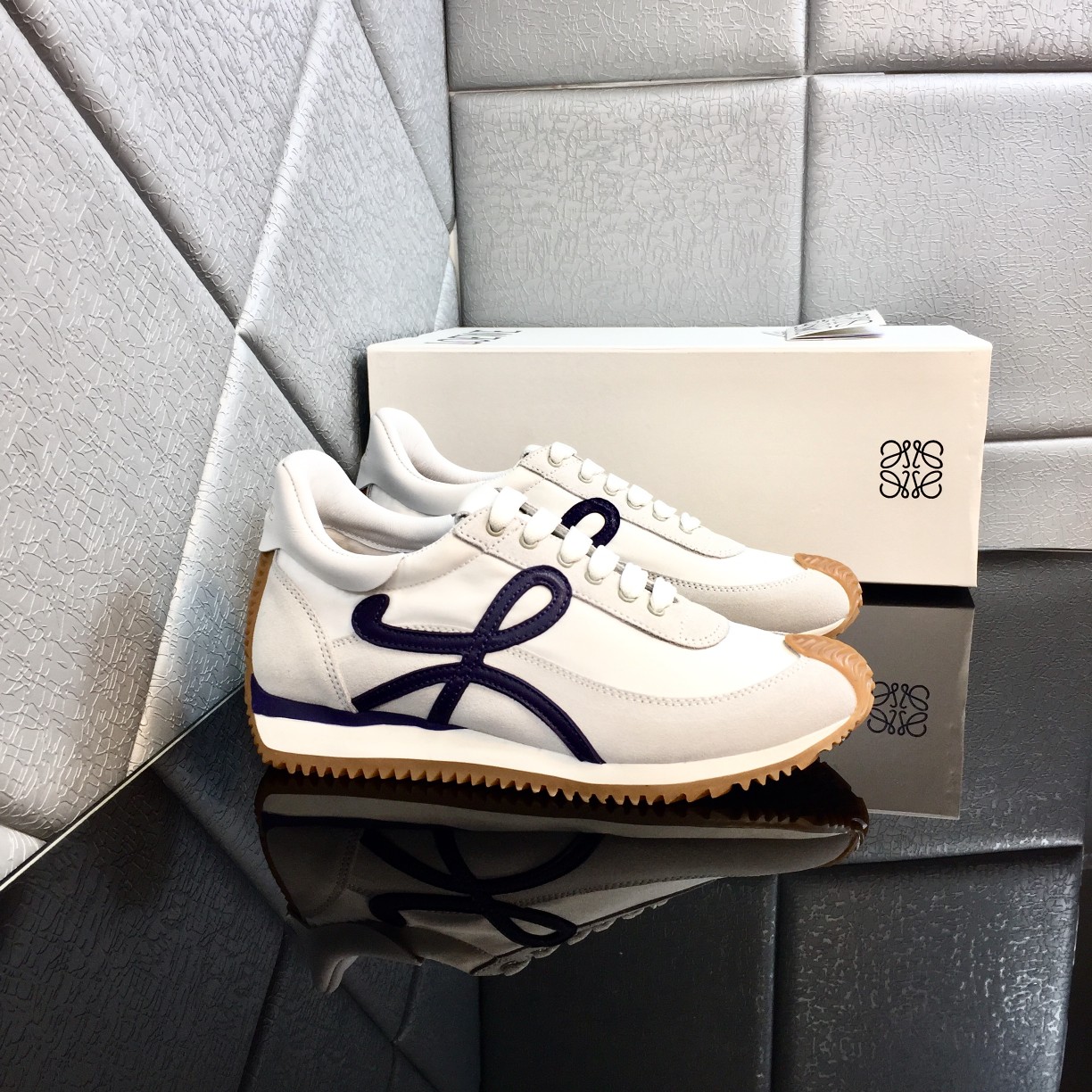 Loewe Flow Runner In Calfskin - FashionPlug