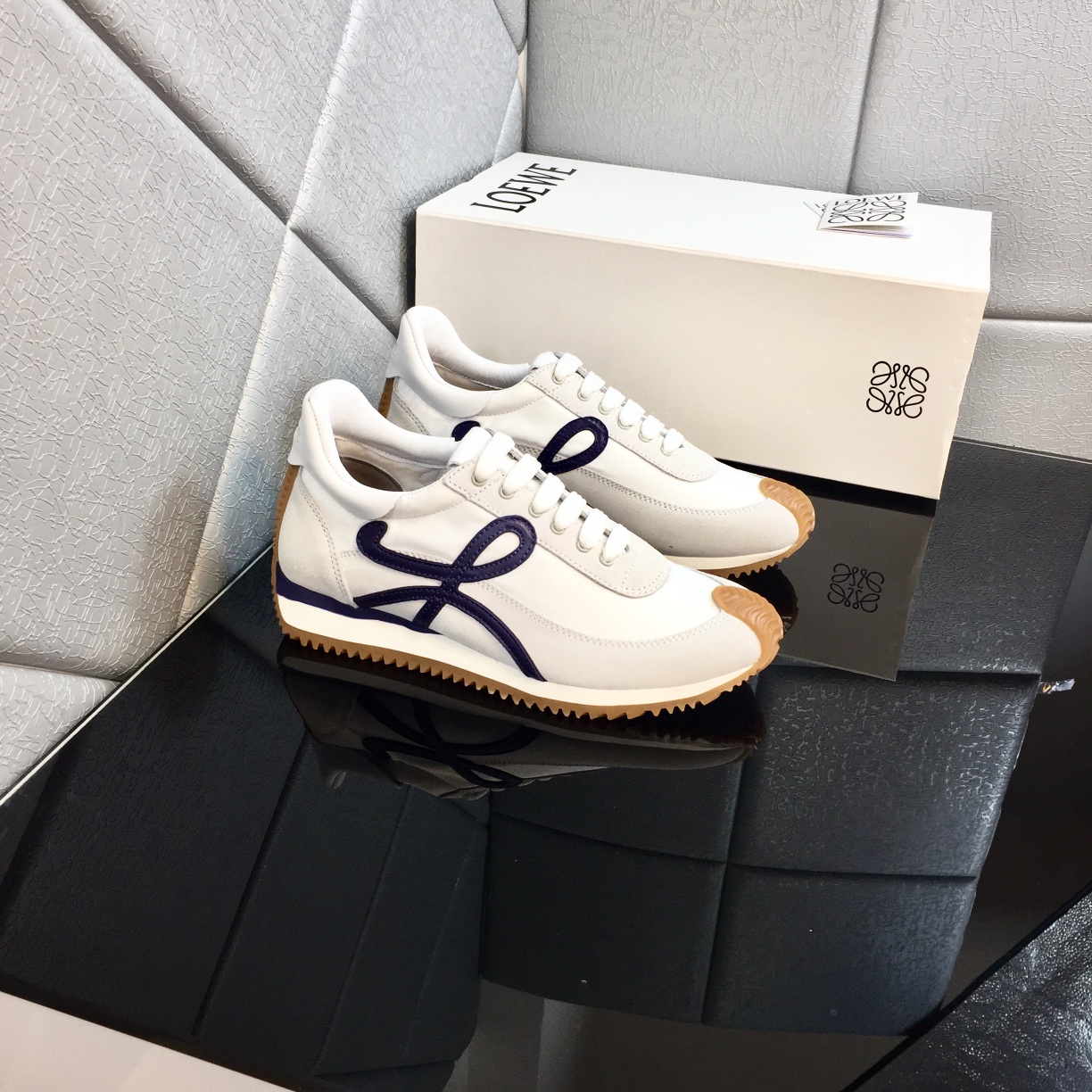Loewe Flow Runner In Calfskin - FashionPlug