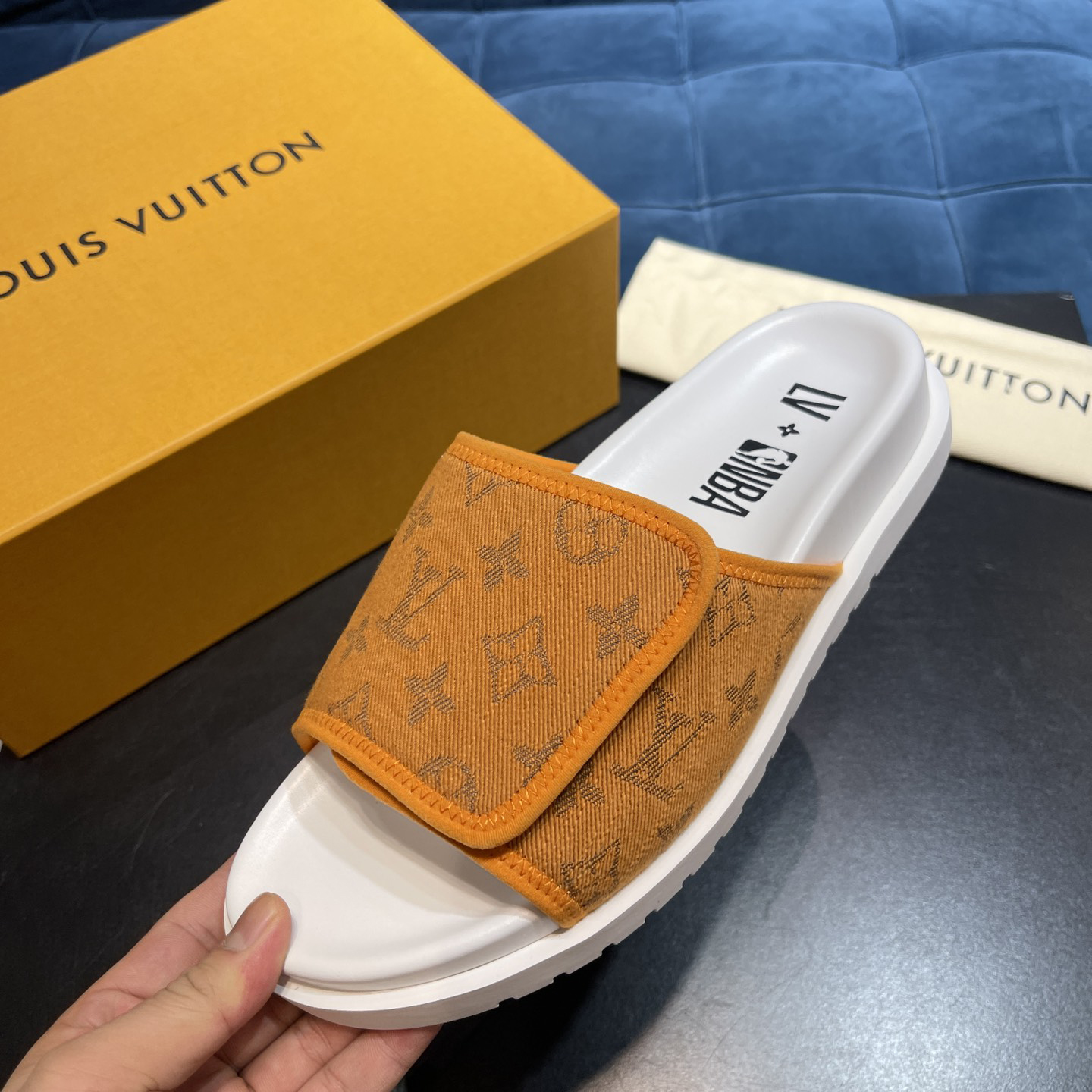 Louis Vuitton x NBA Monogram Slipper - FashionPlug