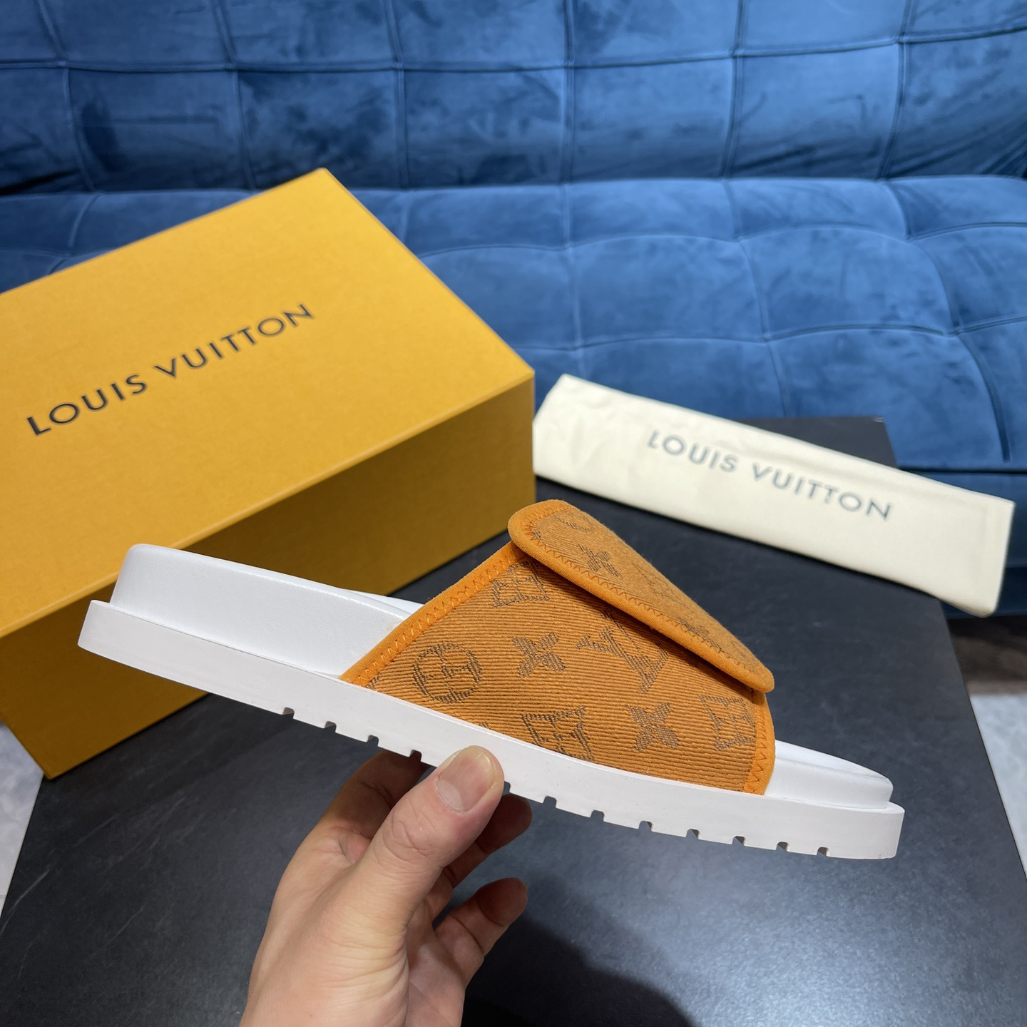 Louis Vuitton x NBA Monogram Slipper - FashionPlug