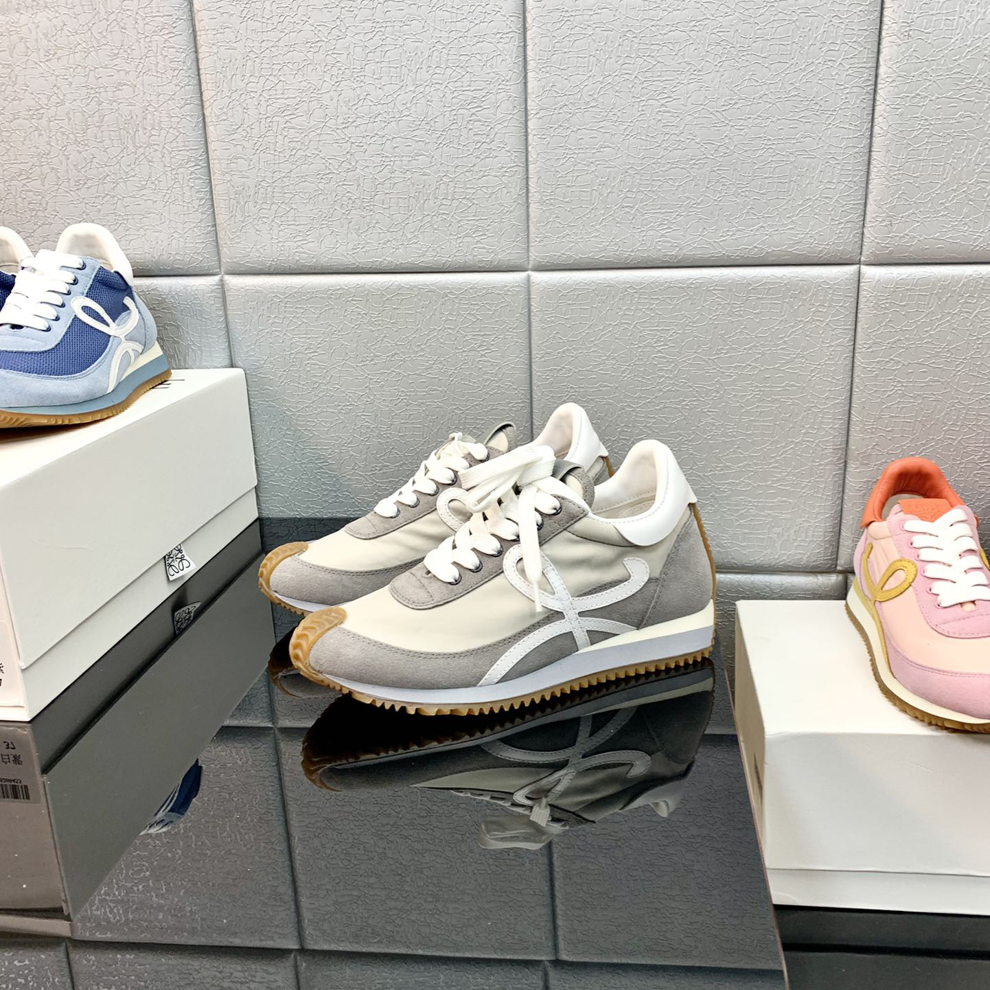 Loewe Flow Runner In Technical Mesh And Suede - FashionPlug
