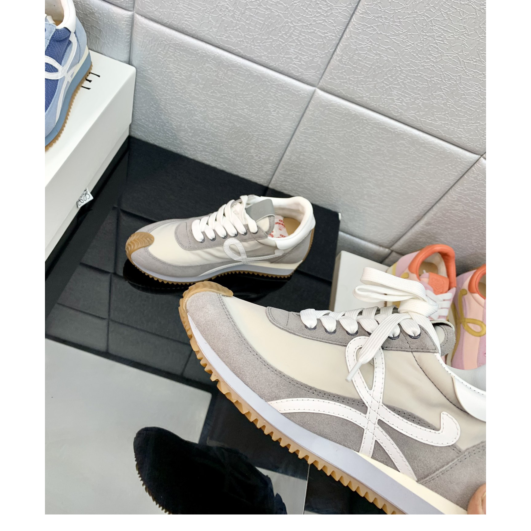 Loewe Flow Runner In Technical Mesh And Suede - FashionPlug