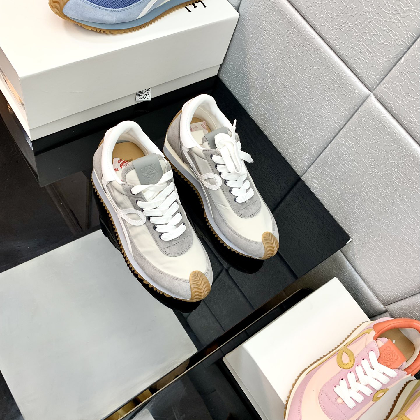 Loewe Flow Runner In Technical Mesh And Suede - FashionPlug