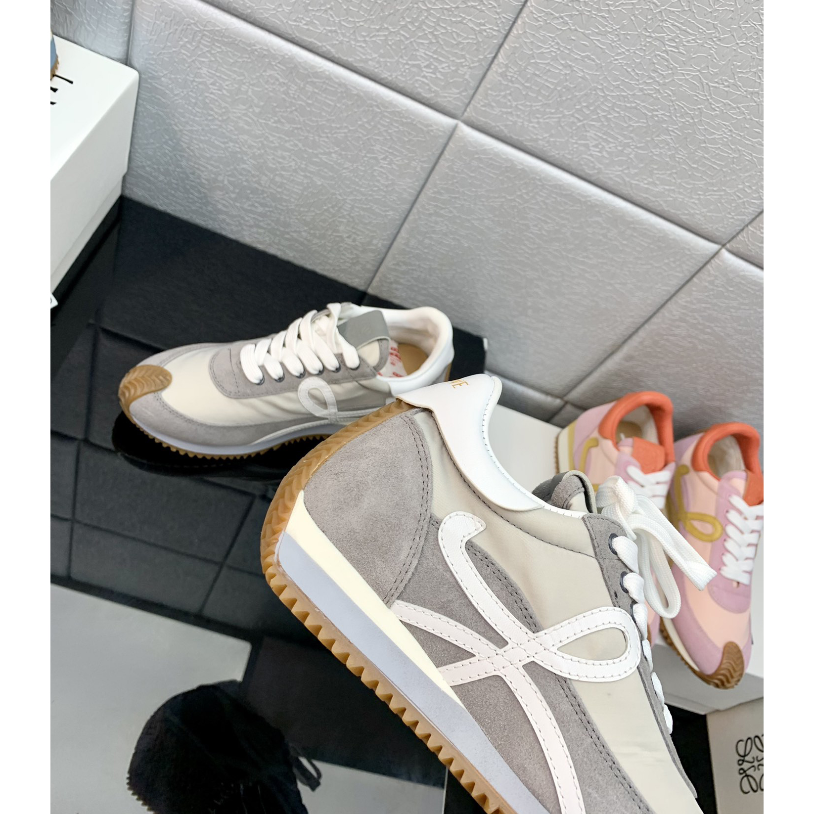 Loewe Flow Runner In Technical Mesh And Suede - FashionPlug