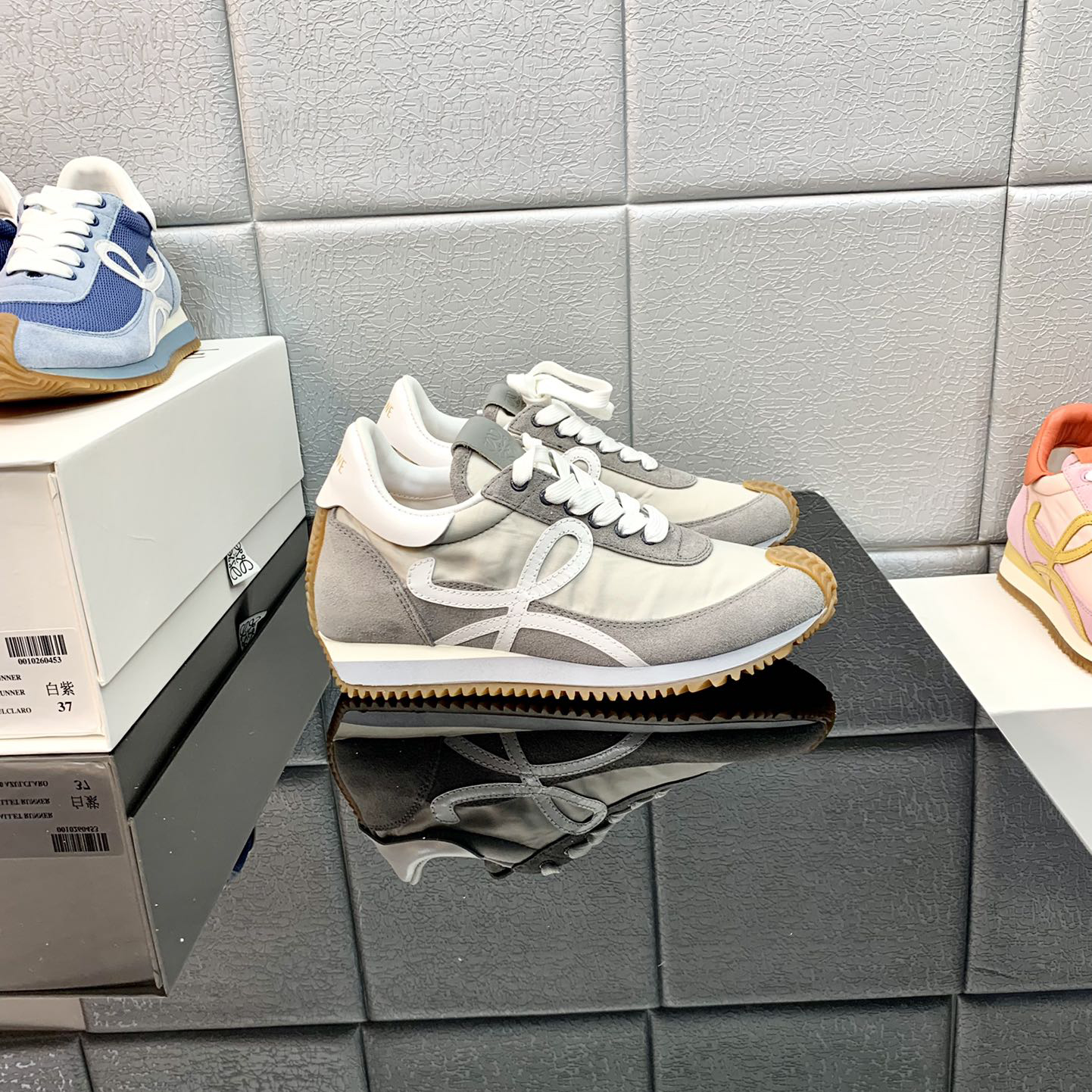 Loewe Flow Runner In Technical Mesh And Suede - FashionPlug