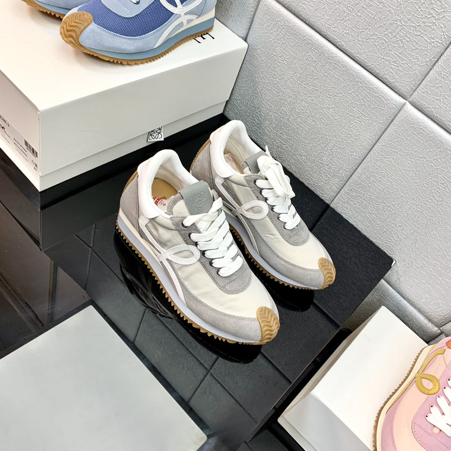 Loewe Flow Runner In Technical Mesh And Suede - FashionPlug