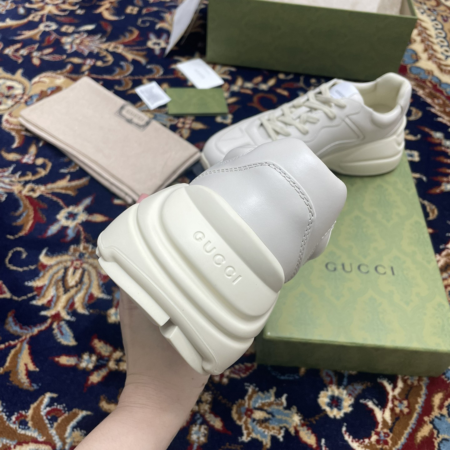 Gucci Men's Rhyton Star Print Sneakers - FashionPlug