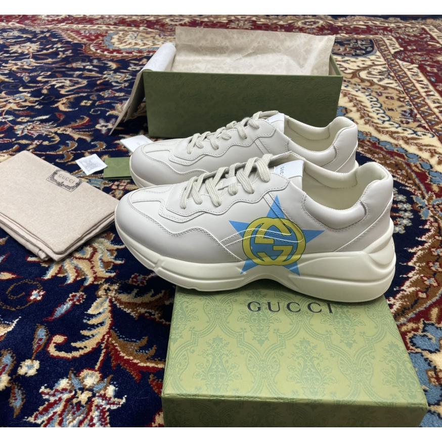 Gucci Men's Rhyton Star Print Sneakers - FashionPlug
