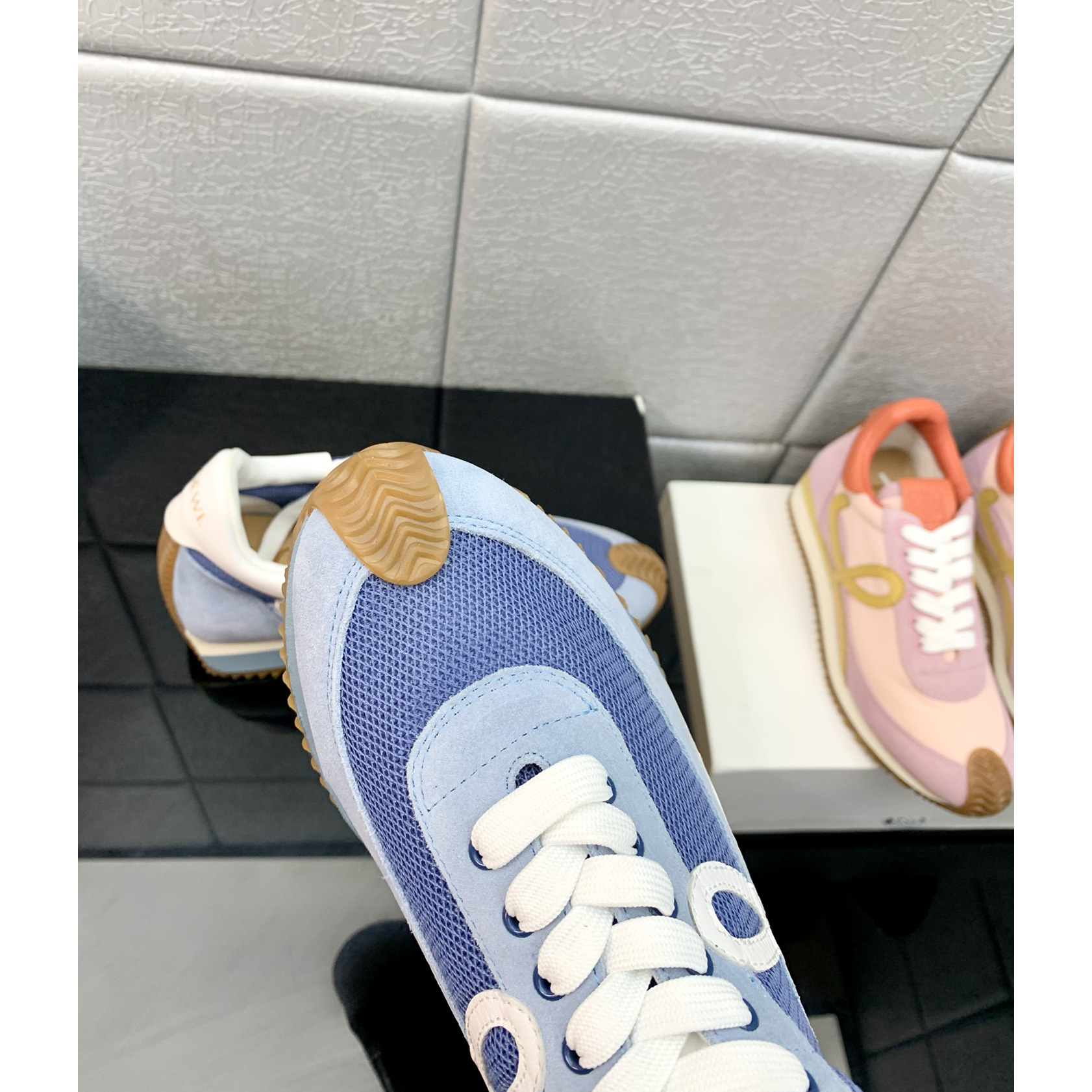 Loewe Flow Runner In Technical Mesh And Suede - FashionPlug