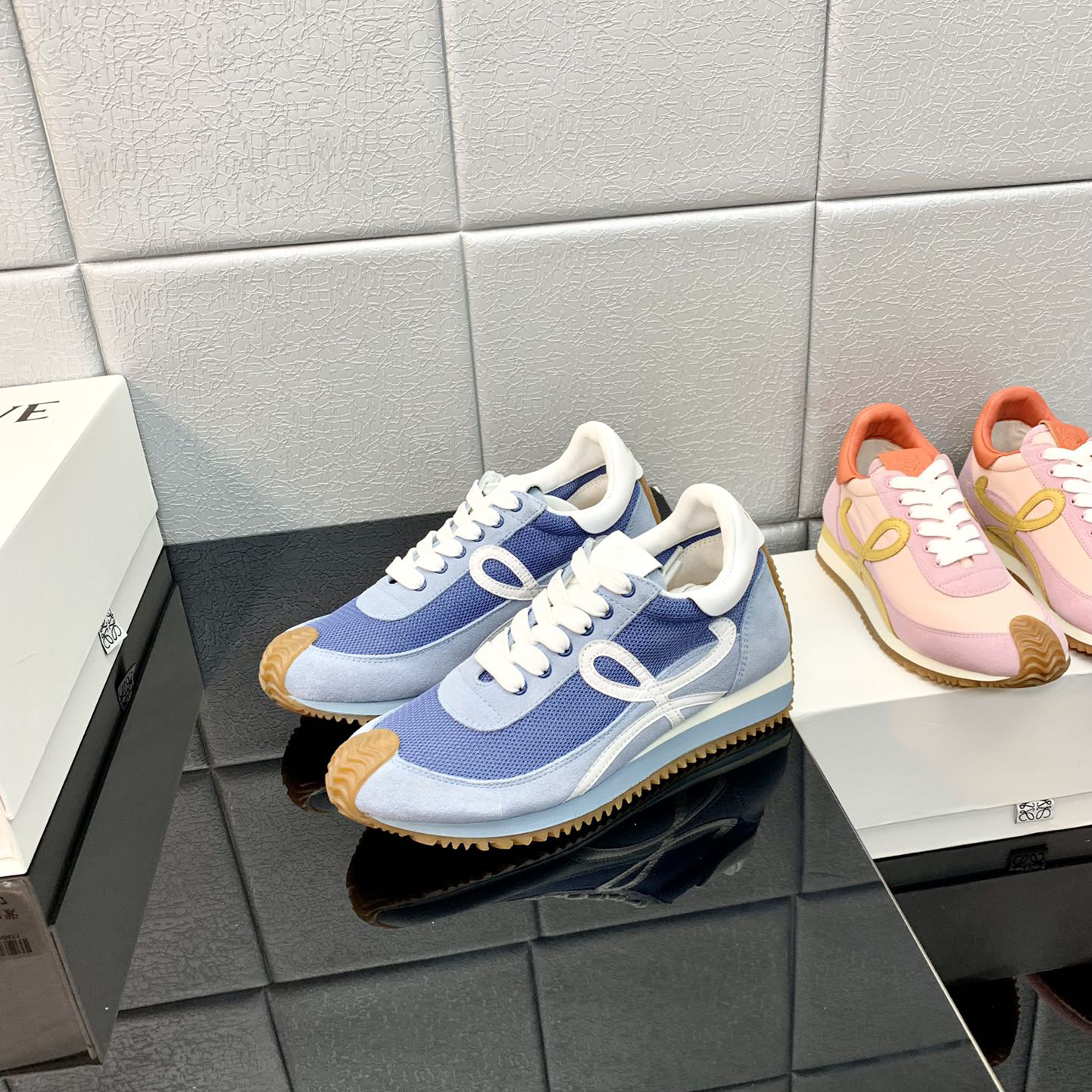 Loewe Flow Runner In Technical Mesh And Suede - FashionPlug