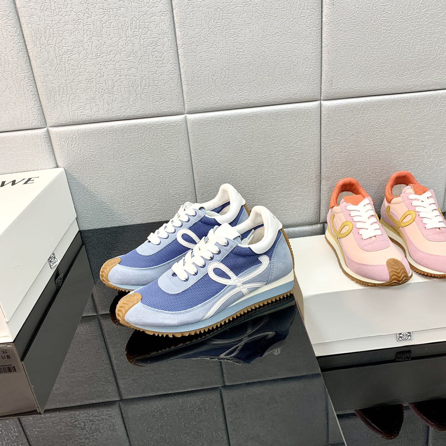 Loewe Flow Runner In Technical Mesh And Suede - FashionPlug
