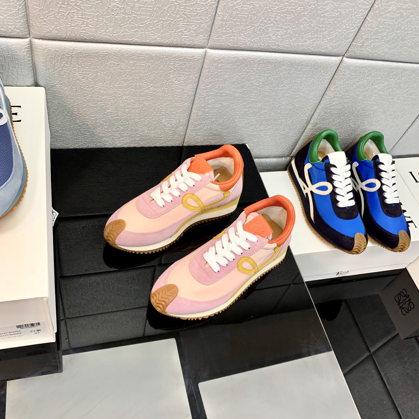 Loewe Flow Runner In Technical Mesh And Suede - FashionPlug