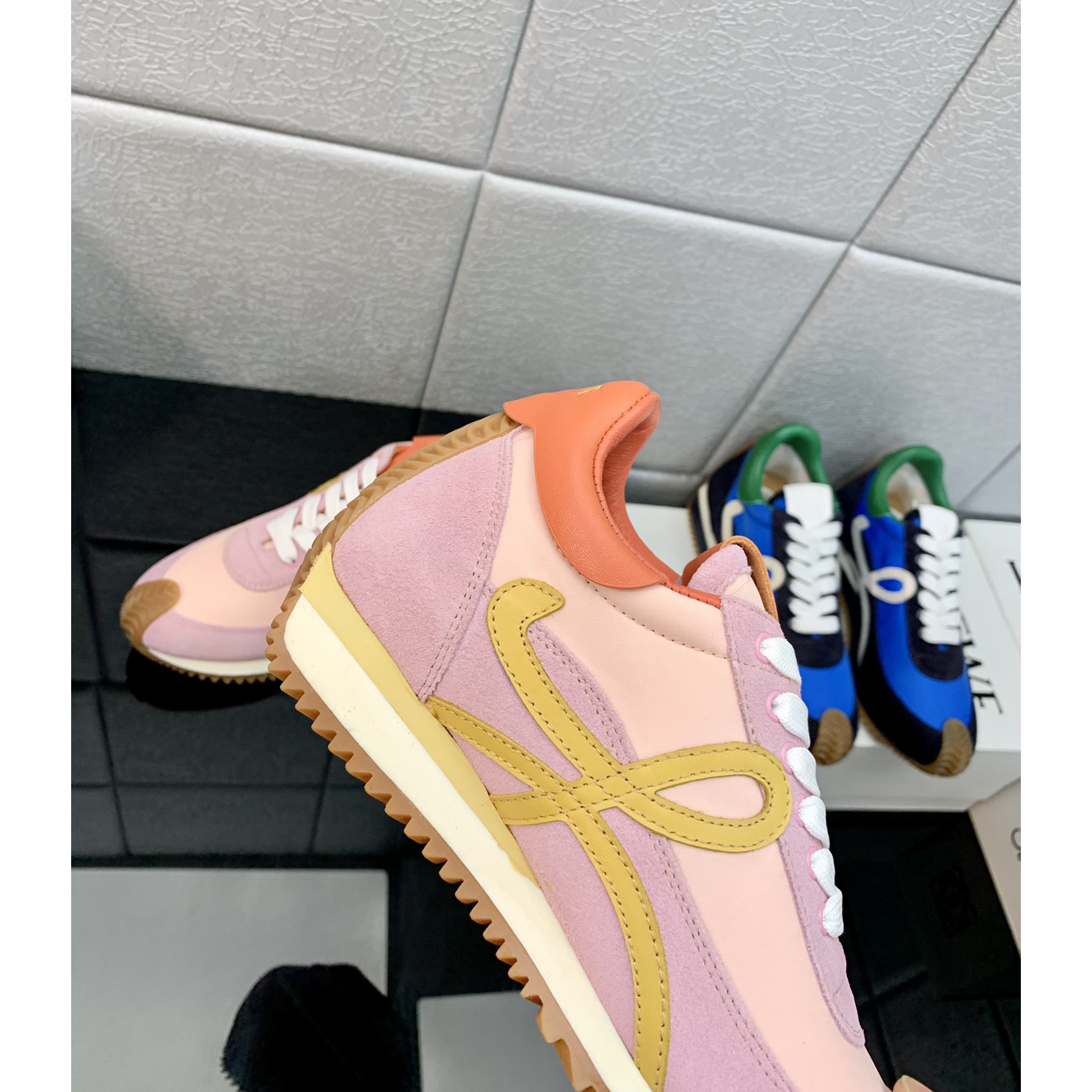 Loewe Flow Runner In Technical Mesh And Suede - FashionPlug