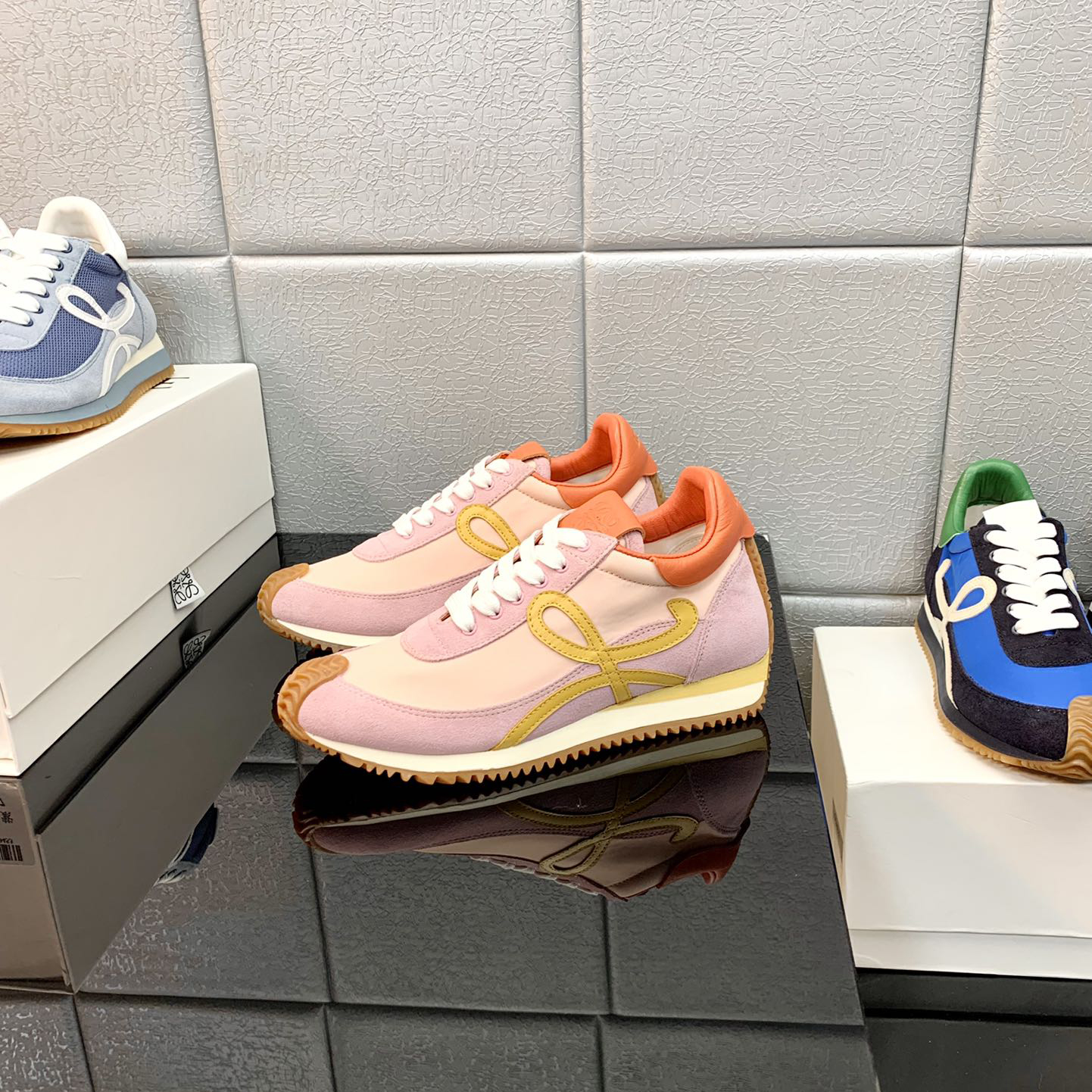 Loewe Flow Runner In Technical Mesh And Suede - FashionPlug
