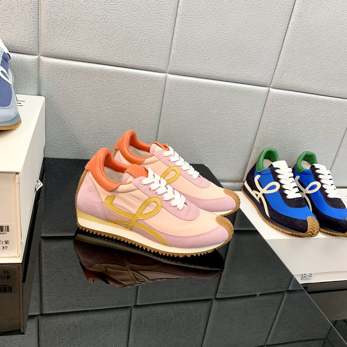 Loewe Flow Runner In Technical Mesh And Suede - FashionPlug