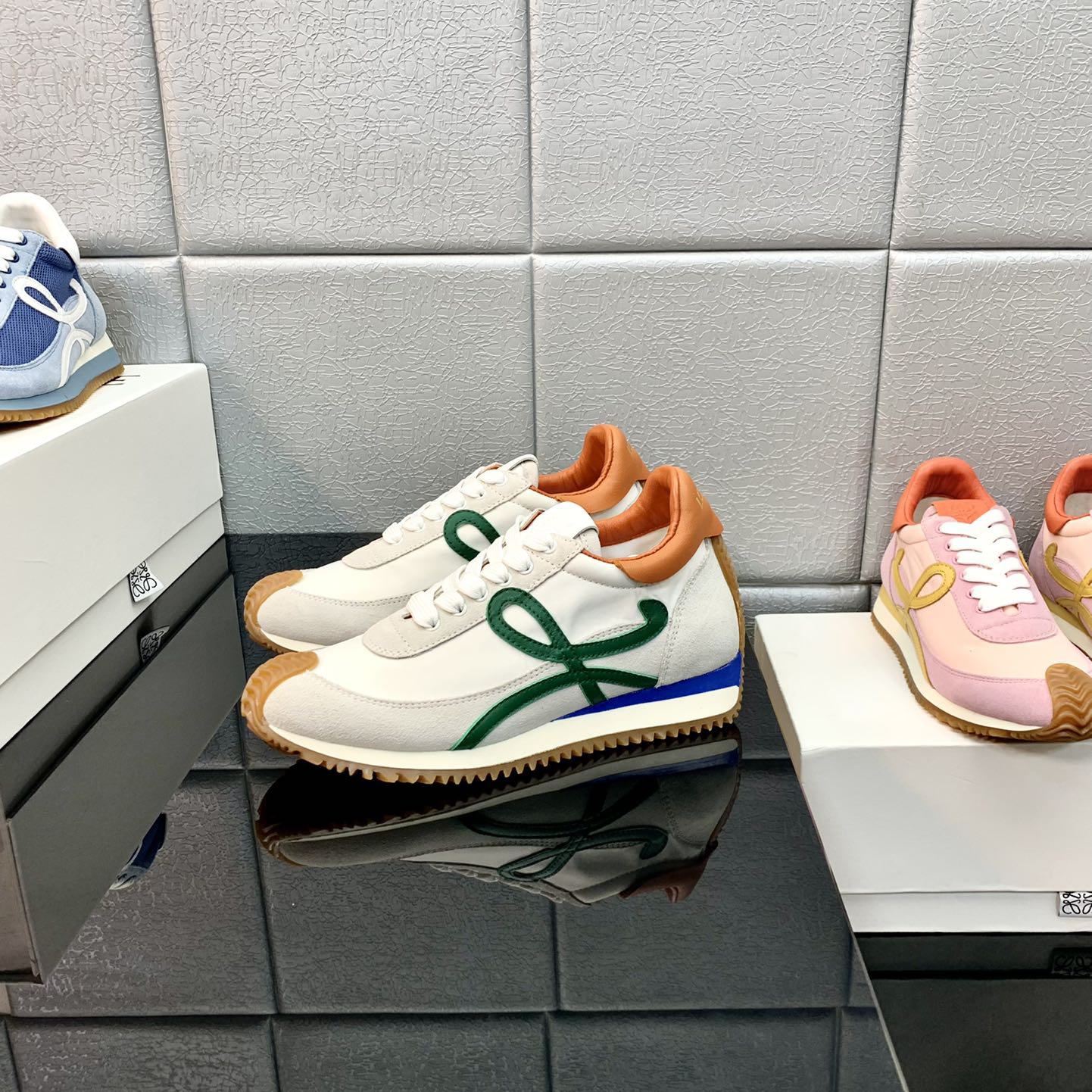 Loewe Flow Runner In Technical Mesh And Suede - FashionPlug