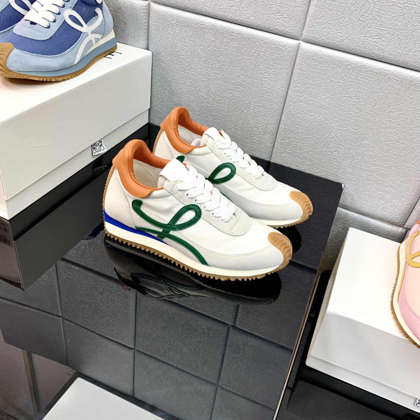 Loewe Flow Runner In Technical Mesh And Suede - FashionPlug