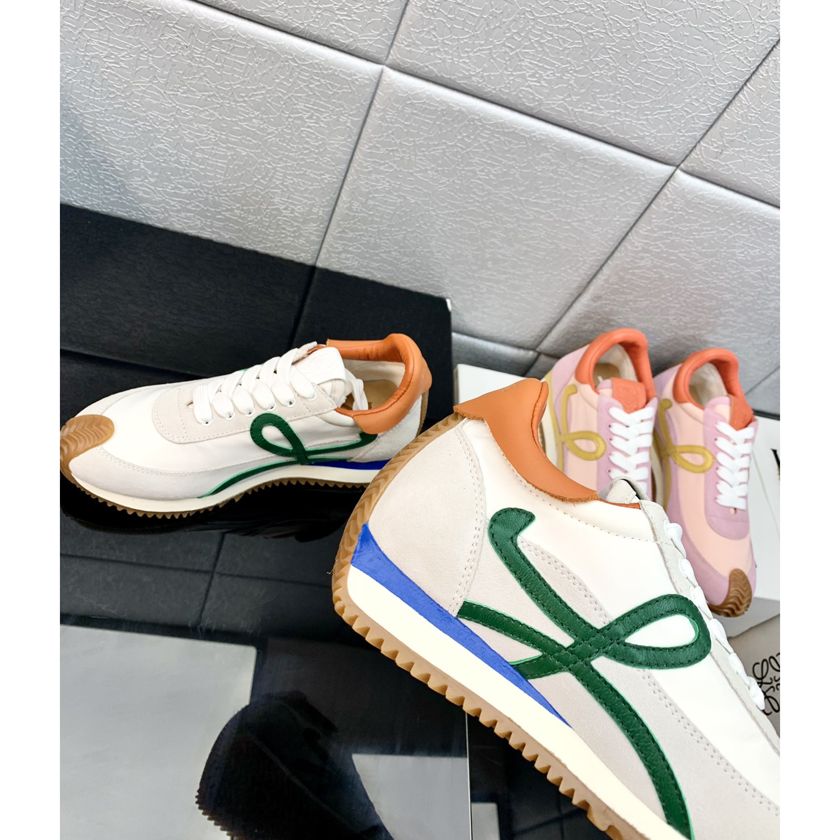 Loewe Flow Runner In Technical Mesh And Suede - FashionPlug