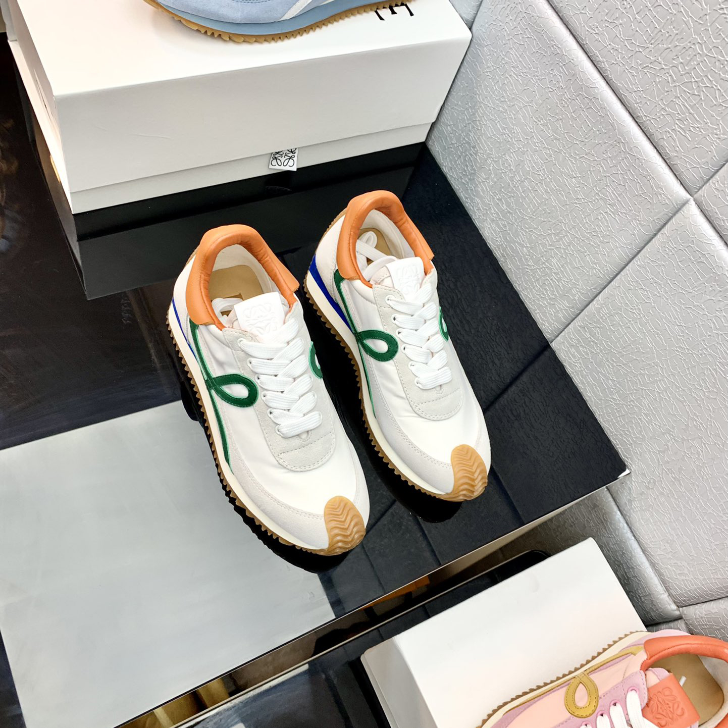 Loewe Flow Runner In Technical Mesh And Suede - FashionPlug