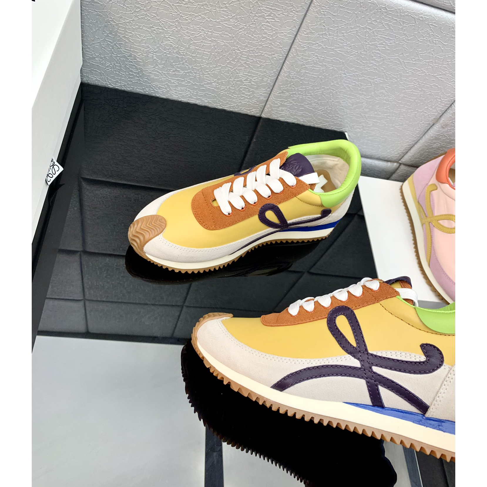 Loewe Flow Runner In Technical Mesh And Suede - FashionPlug