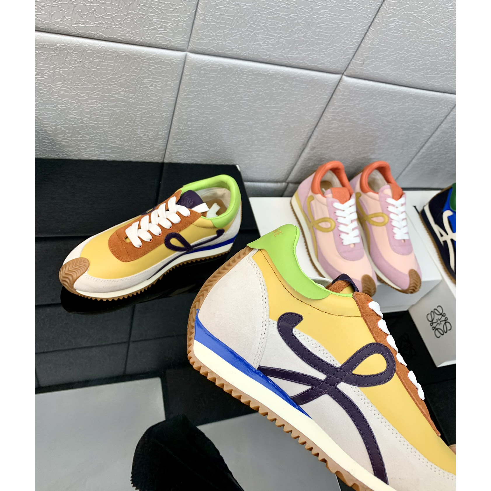 Loewe Flow Runner In Technical Mesh And Suede - FashionPlug