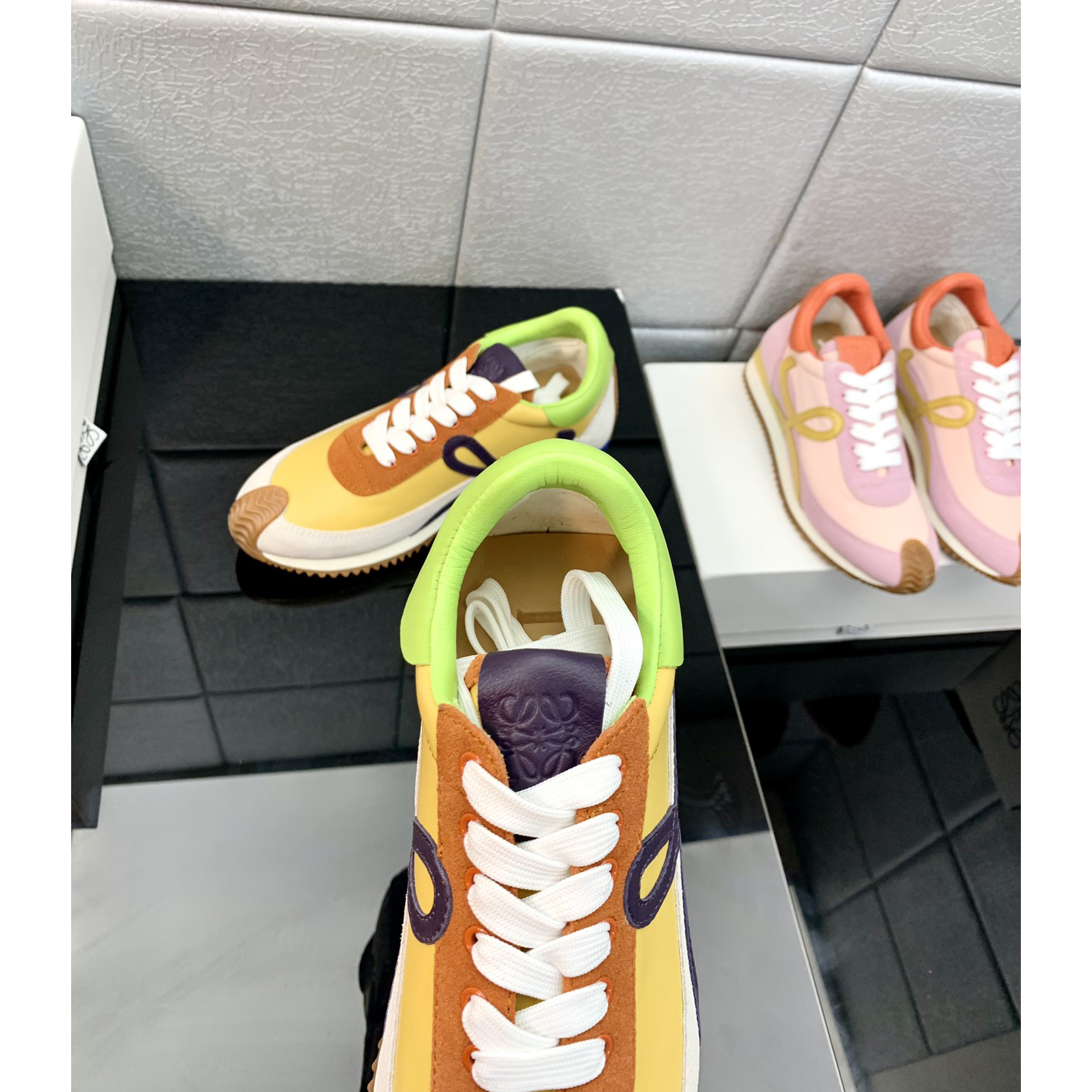 Loewe Flow Runner In Technical Mesh And Suede - FashionPlug