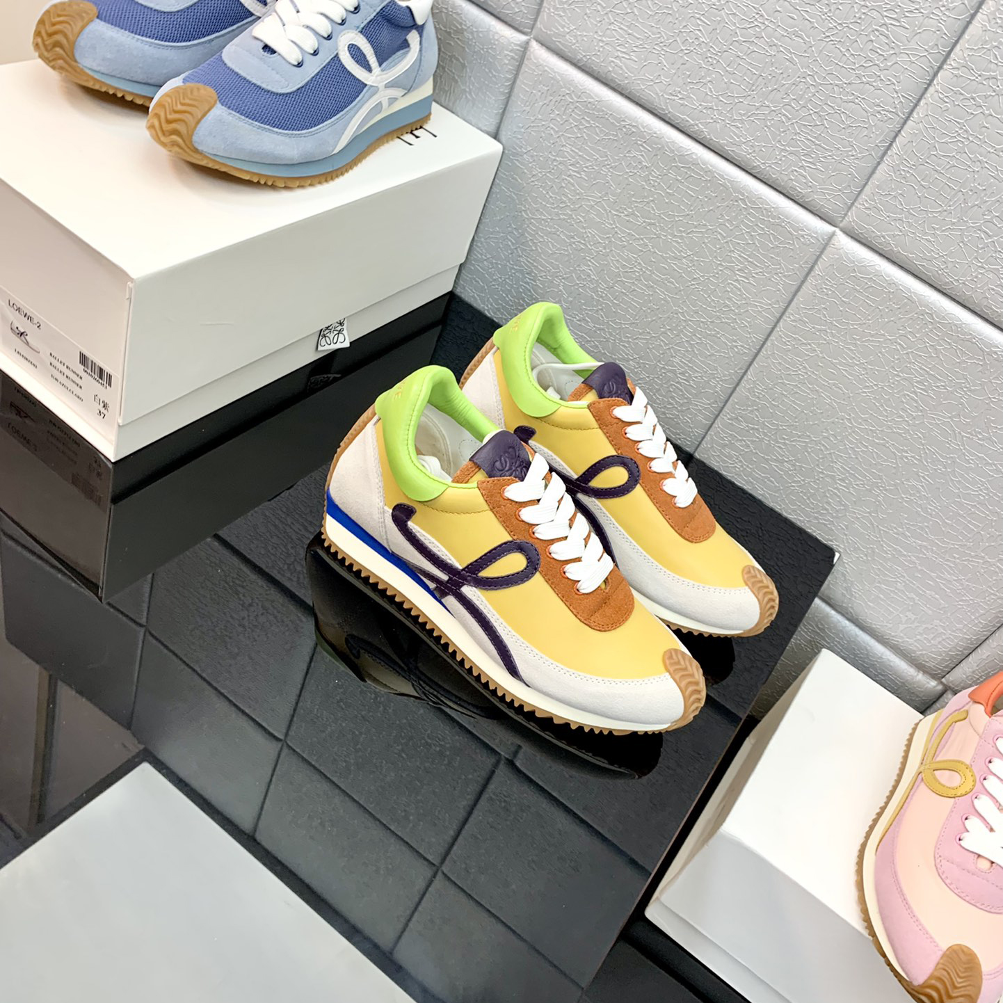 Loewe Flow Runner In Technical Mesh And Suede - FashionPlug