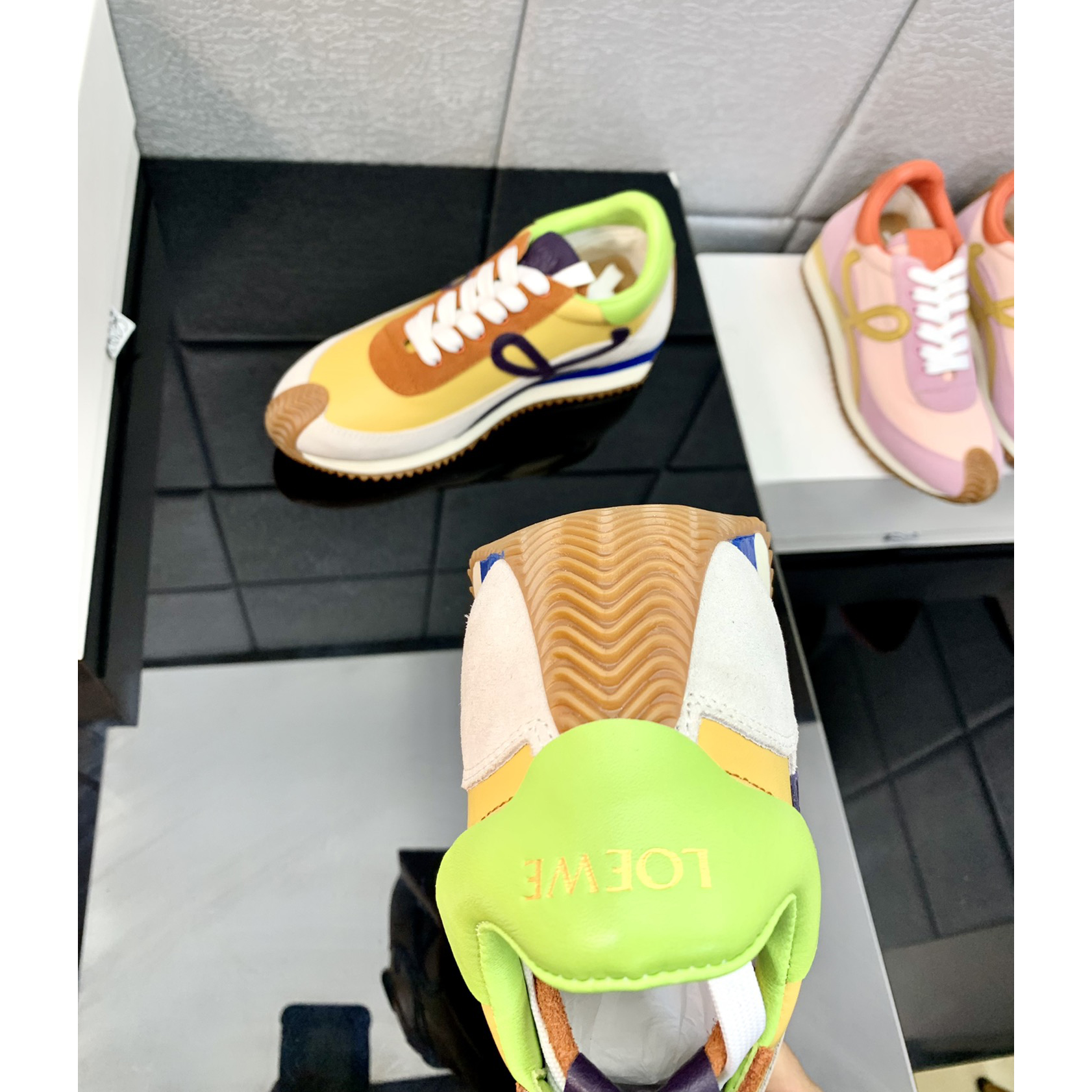 Loewe Flow Runner In Technical Mesh And Suede - FashionPlug