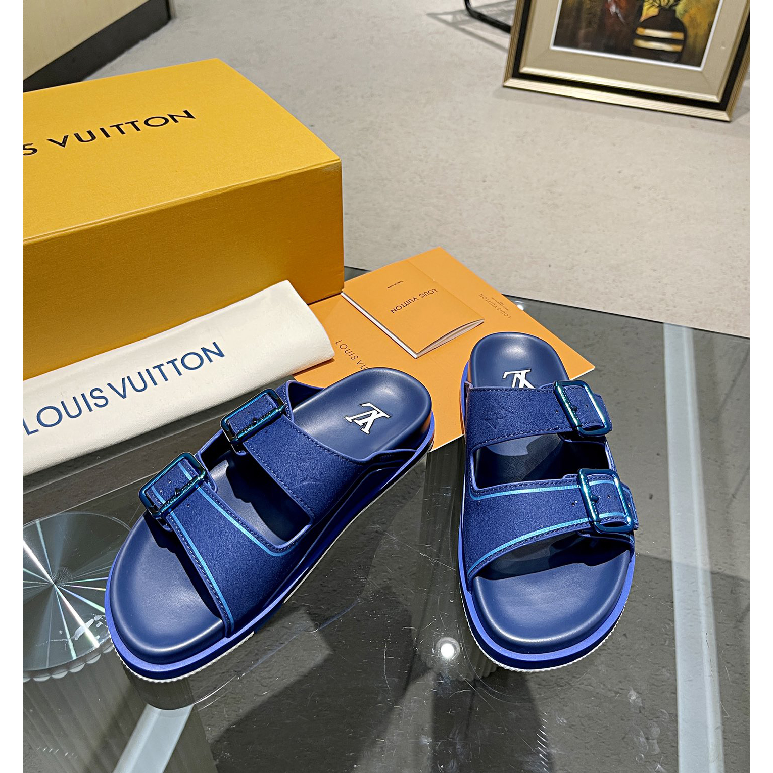 Louis Vuitton Men's Trainer Slippers - FashionPlug