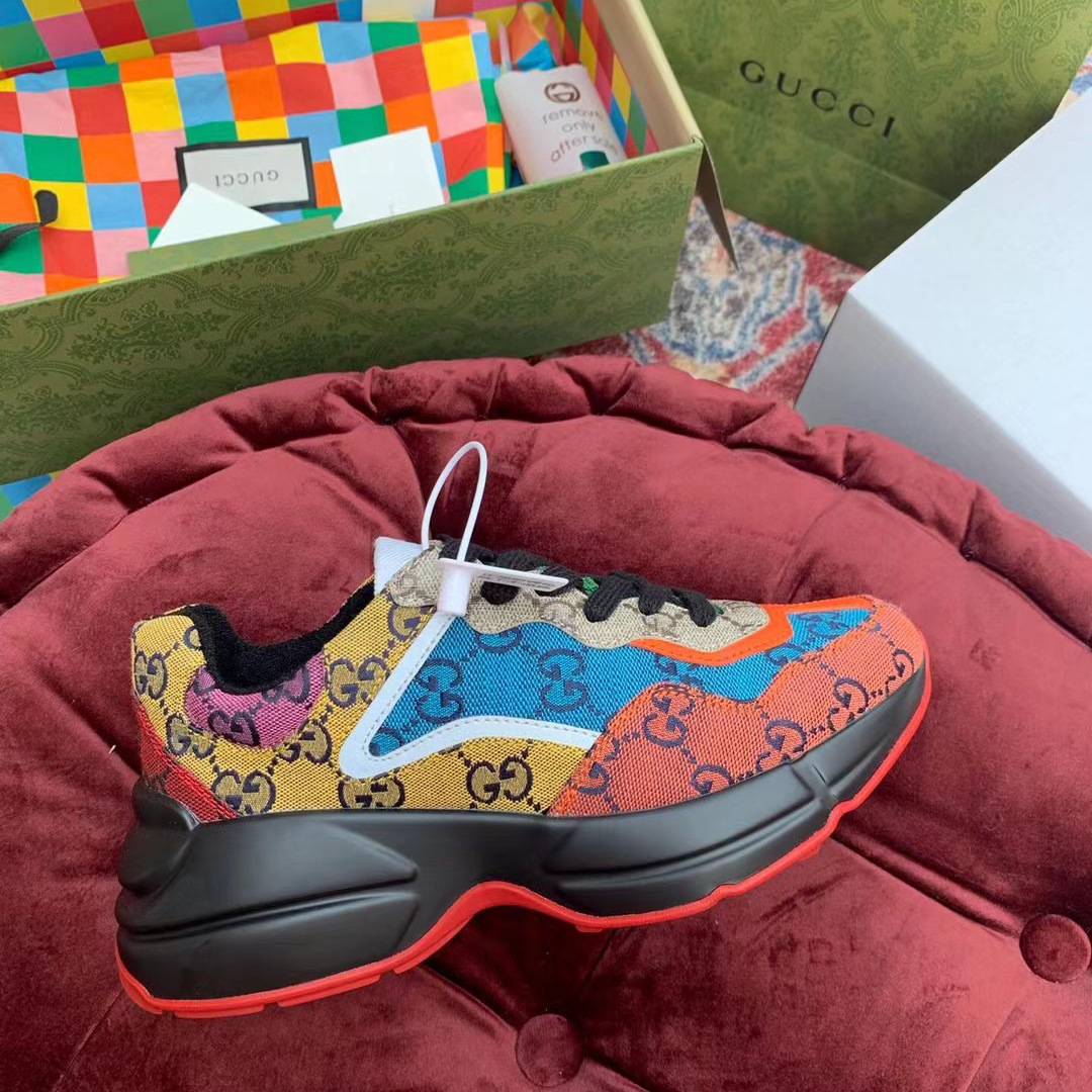 Gucci GG Multicolor Series Rhyton  Sneakers - FashionPlug