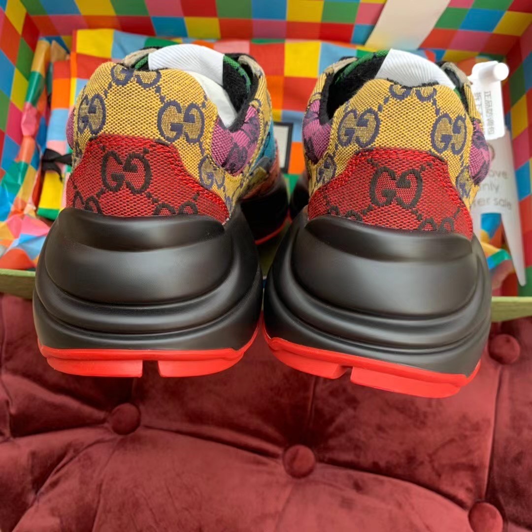Gucci GG Multicolor Series Rhyton  Sneakers - FashionPlug