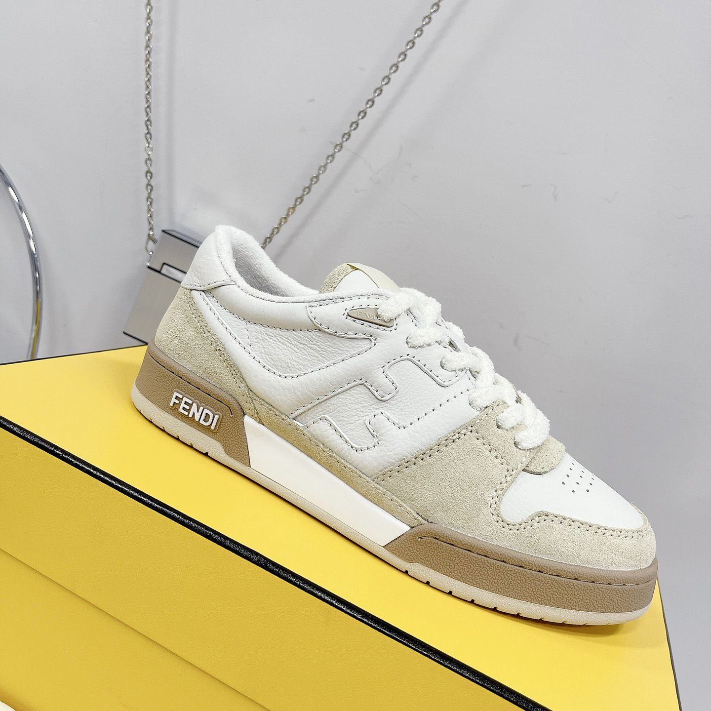 Fendi Match White Suede Low Tops Sneaker(Upon UK size) - FashionPlug