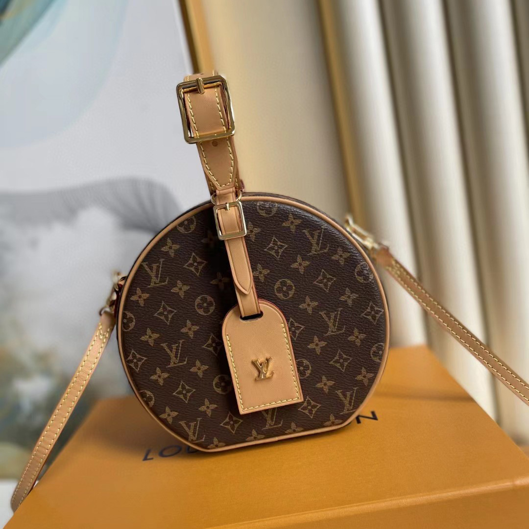 Louis Vuitton Petite Boite Chapeau(17.6-16.5-7.5cm)   M43514 - FashionPlug