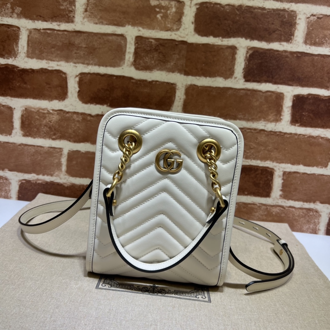 Gucci GG  Marmont Mini Handbag （16-19-7CM） - FashionPlug