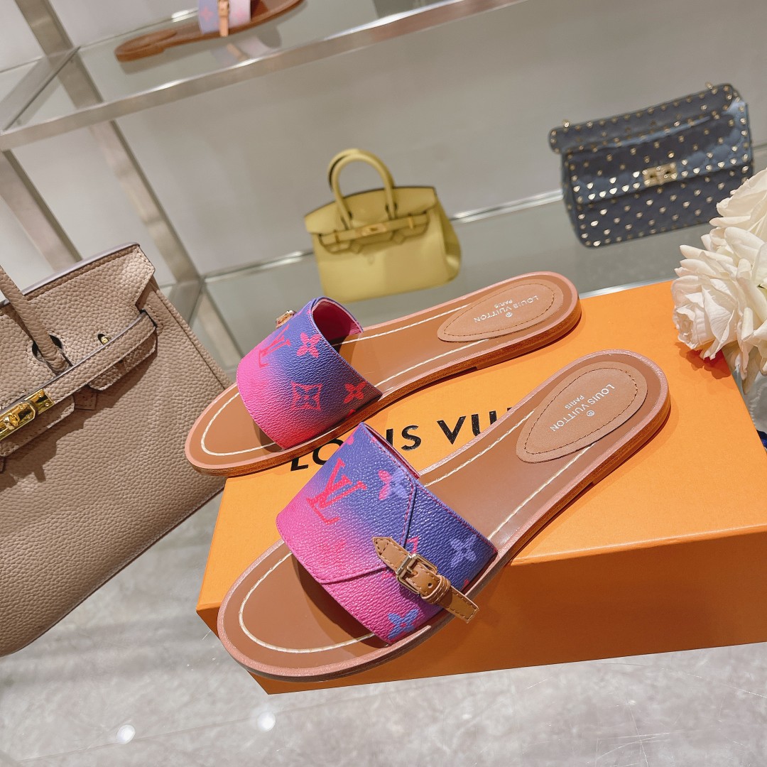 Louis Vuitton Lock It Flat Mule - FashionPlug