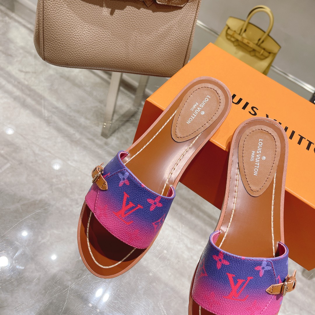 Louis Vuitton Lock It Flat Mule - FashionPlug