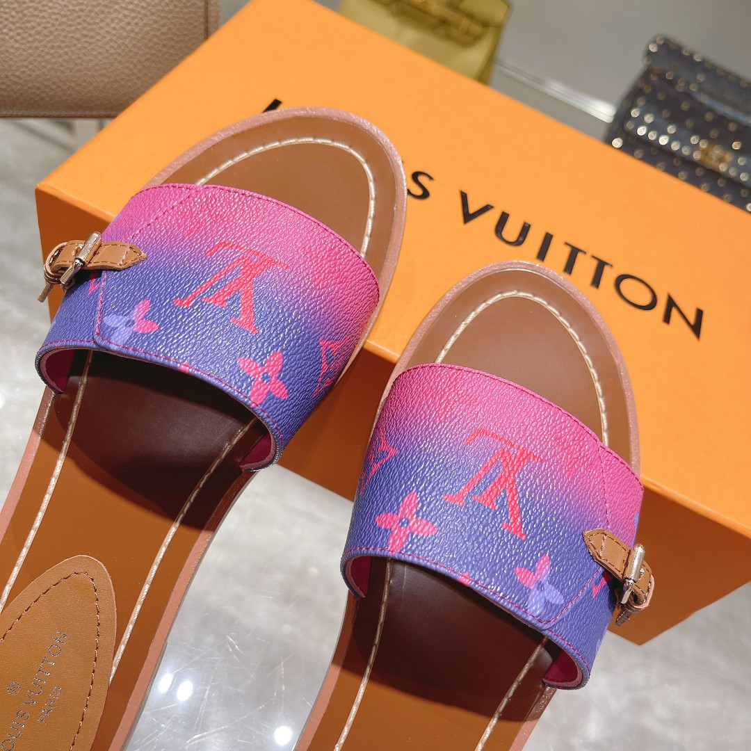Louis Vuitton Lock It Flat Mule - FashionPlug