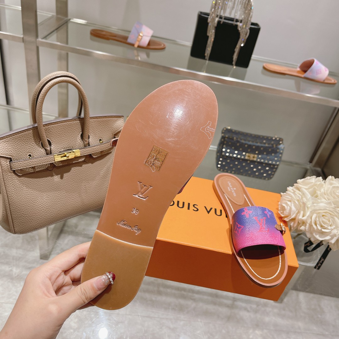 Louis Vuitton Lock It Flat Mule - FashionPlug
