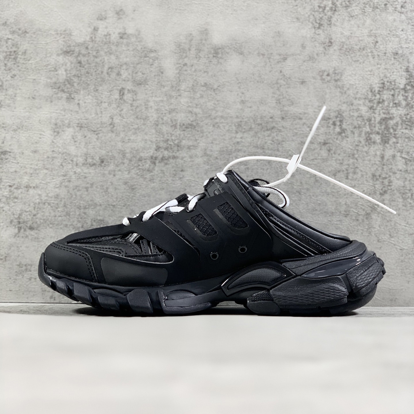 Balenciaga Track Mule In Black - FashionPlug