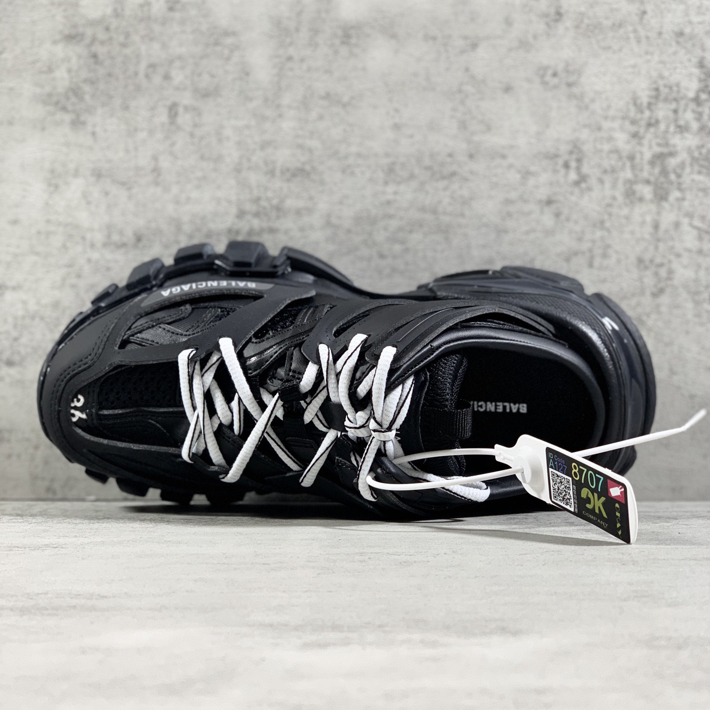 Balenciaga Track Mule In Black - FashionPlug