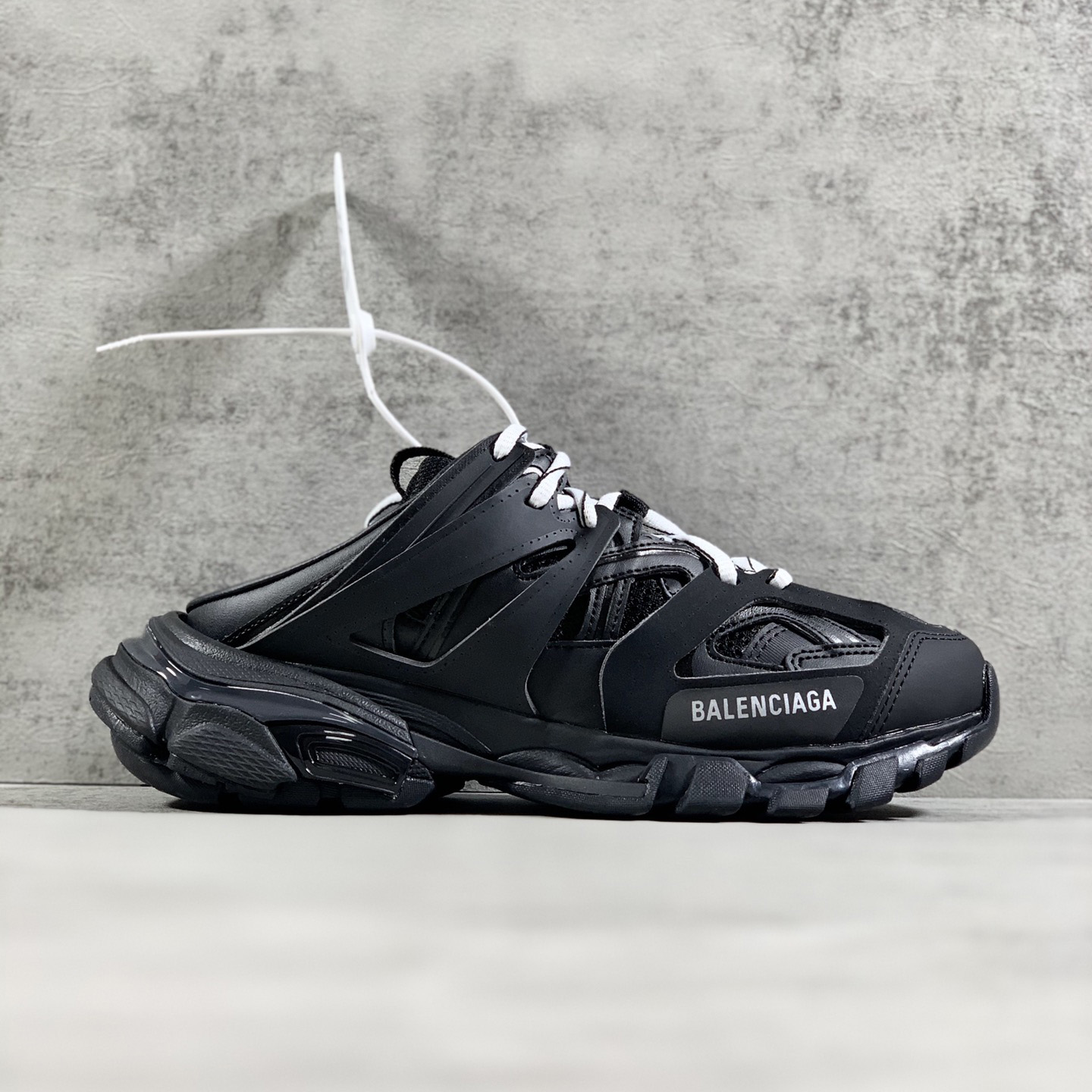 Balenciaga Track Mule In Black - FashionPlug