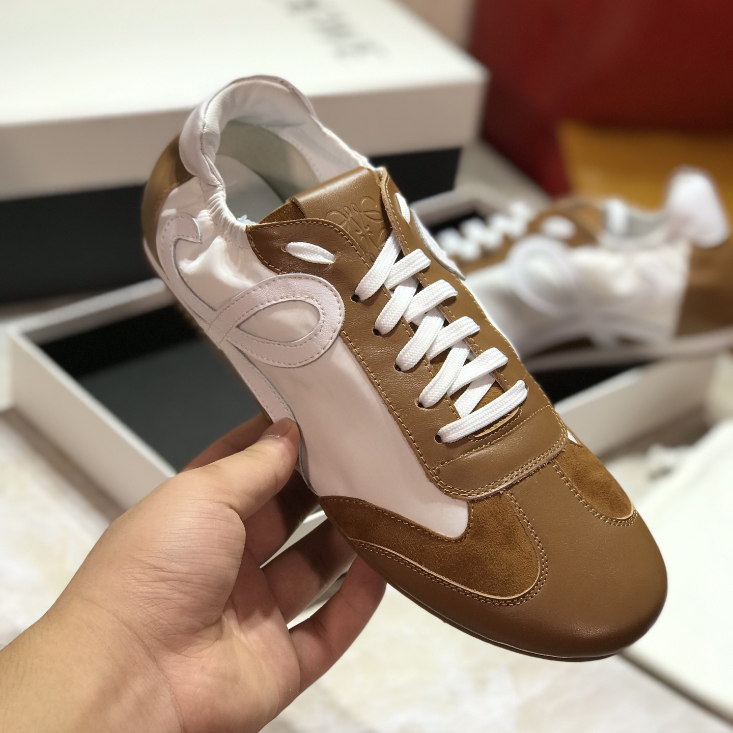 Loewe Ballet Runner In Nylon And Calfskin - FashionPlug