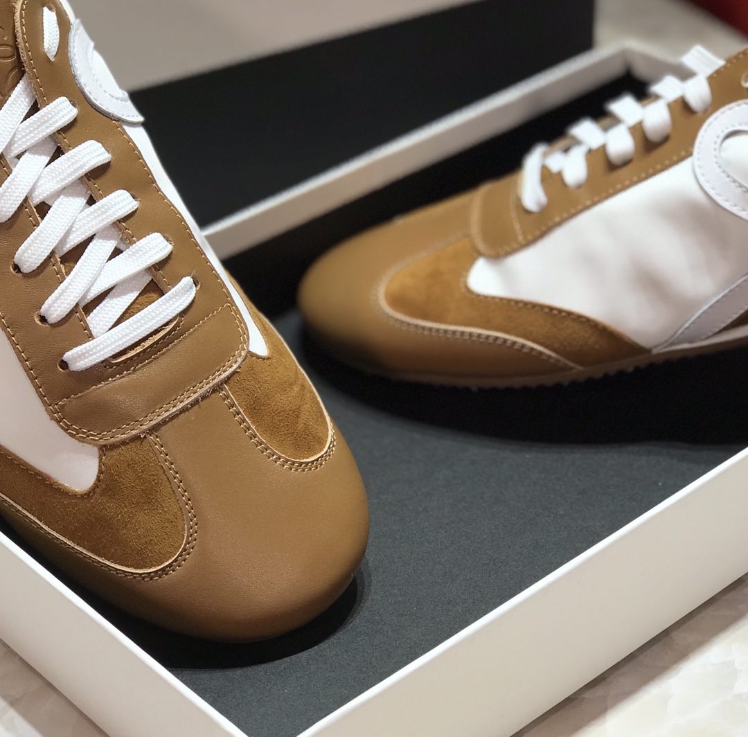 Loewe Ballet Runner In Nylon And Calfskin - FashionPlug